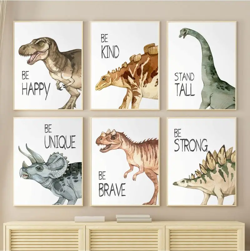 Watercolor Dinosaur Poster Nur - Watercolor Poster Print recension och pris