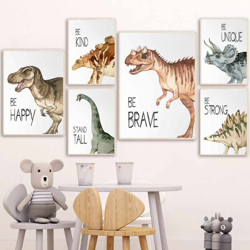 Watercolor Dinosaur Poster Nur - Watercolor Poster Print recension och pris