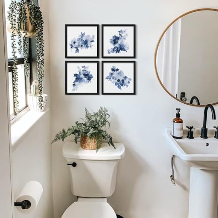 Framed Bathroom Wall Decor Nav - Watercolor Poster Print recension och pris