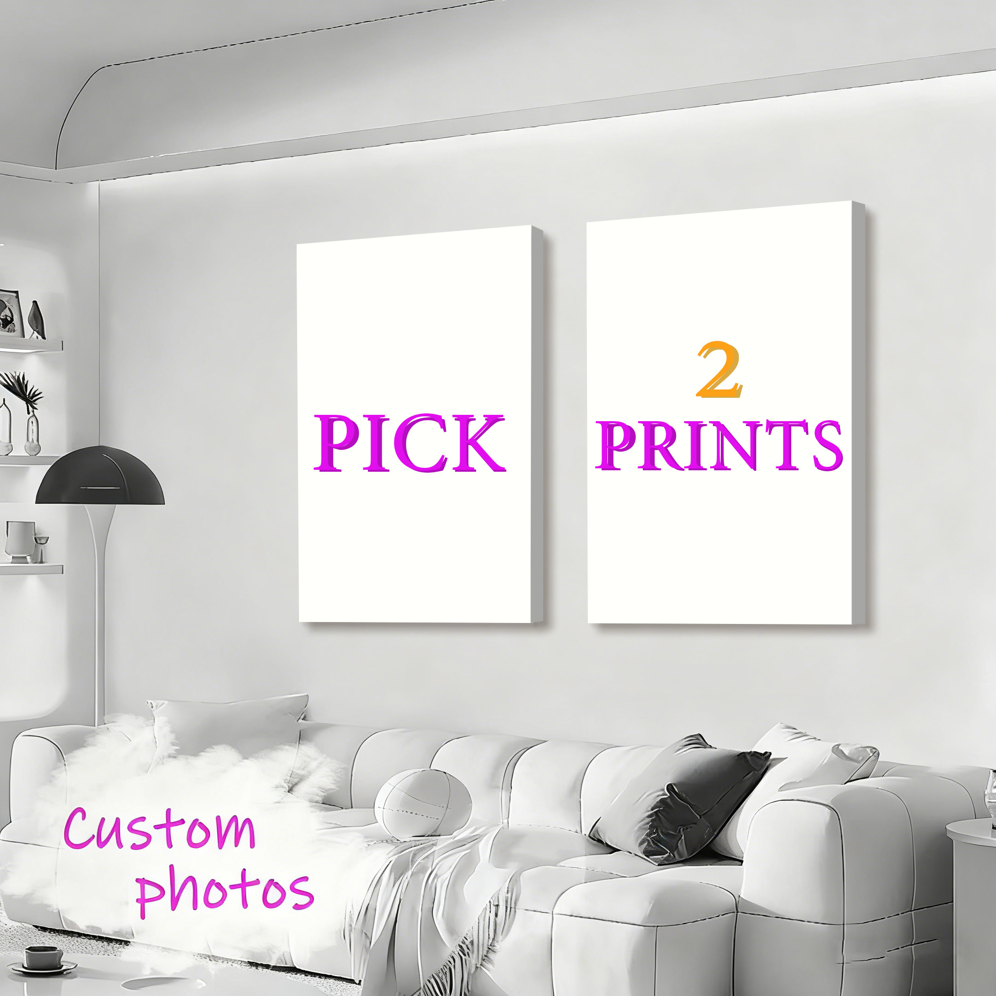 2pcs/set Custom Canvas Prints  - Home Decor Wall Pictures recension och pris