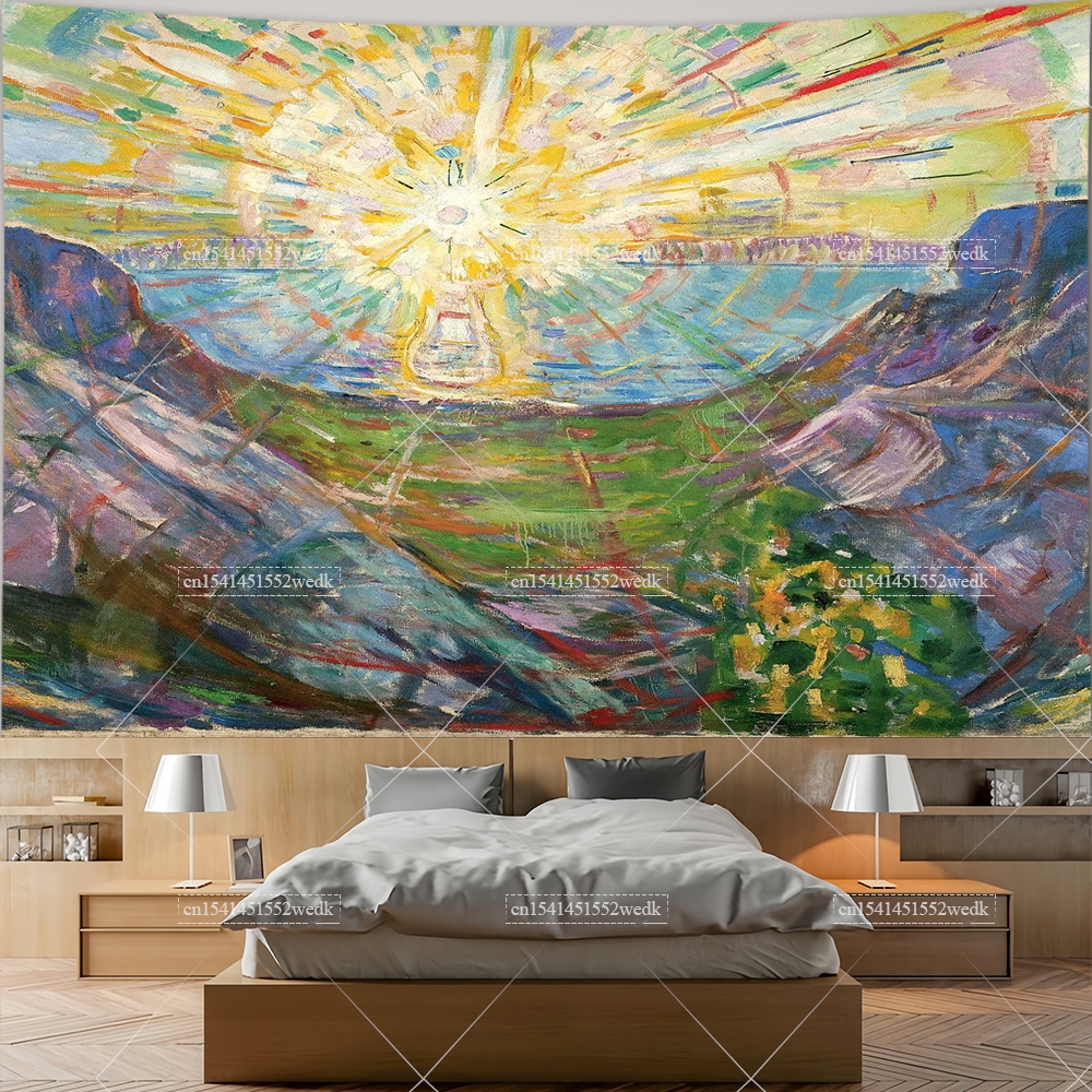 Edvard Munch The Sun Wall Hang - Aesthetic Tapestry recension och pris