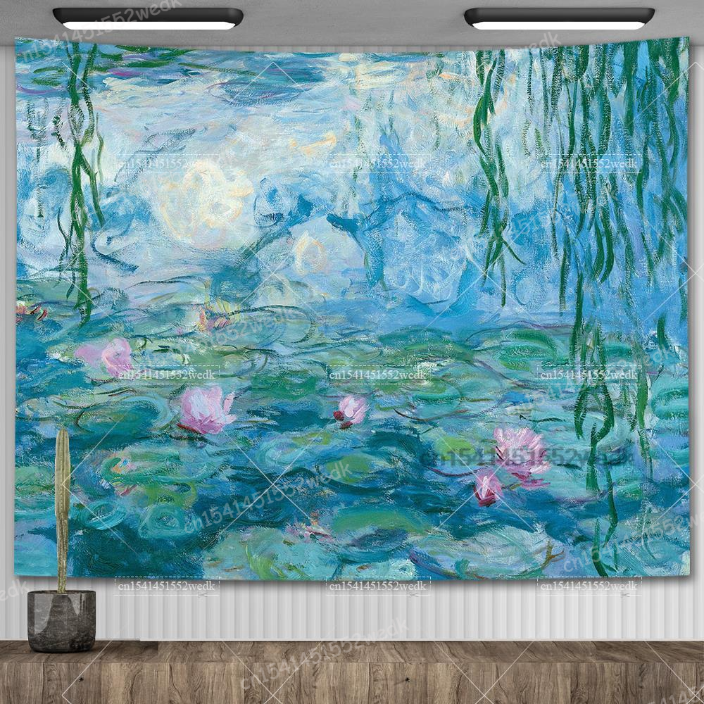 Claude Monet Water Lily Oil Pa - Aesthetic Tapestry recension och pris