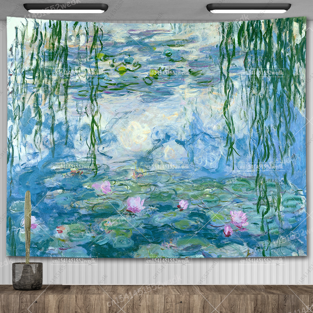 Claude Monet Water Lily Oil Pa - Aesthetic Tapestry recension och pris