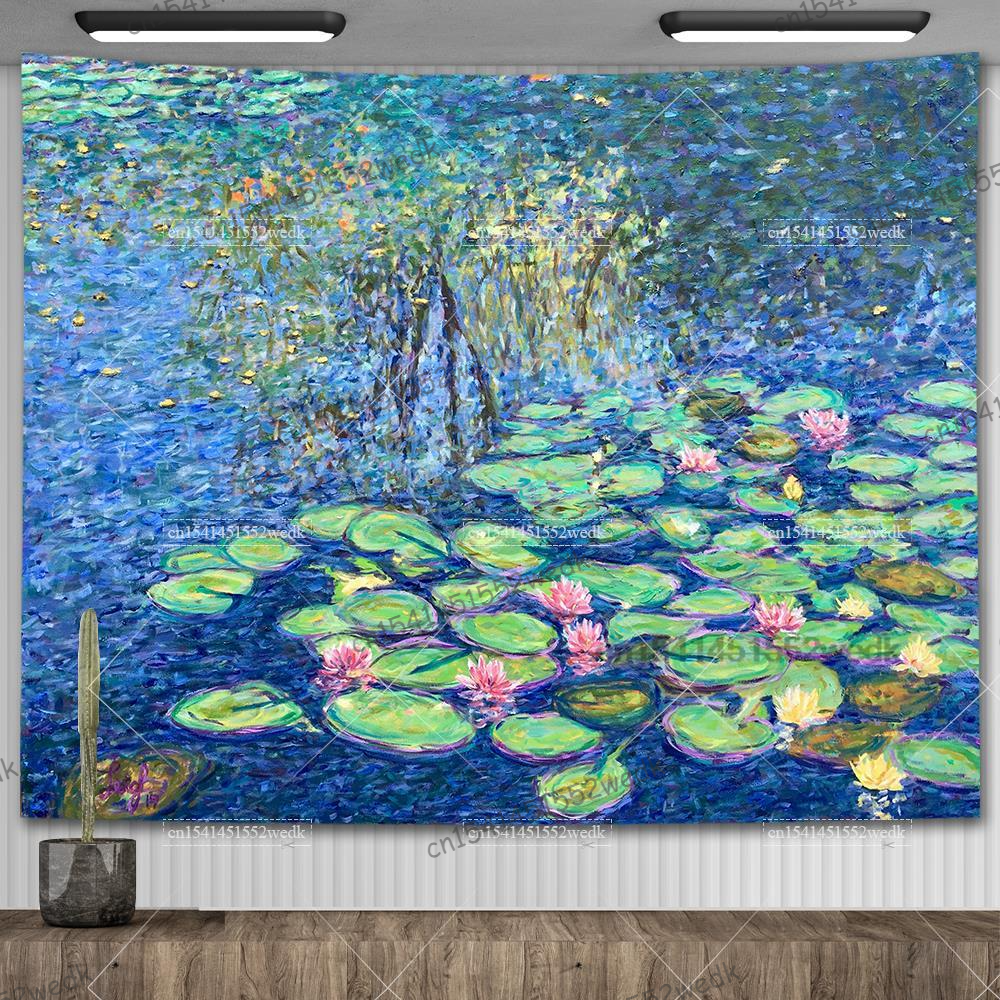 Claude Monet Water Lily Oil Pa - Aesthetic Tapestry recension och pris