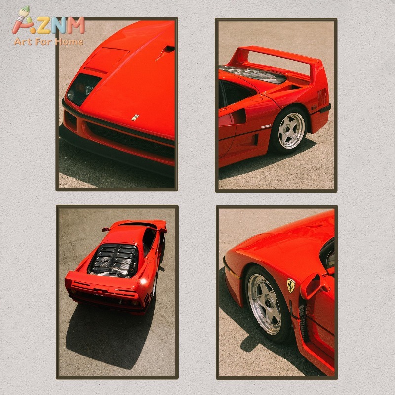 AZNM Ferrari F40 Classic Super - Watercolor Poster Print recension och pris