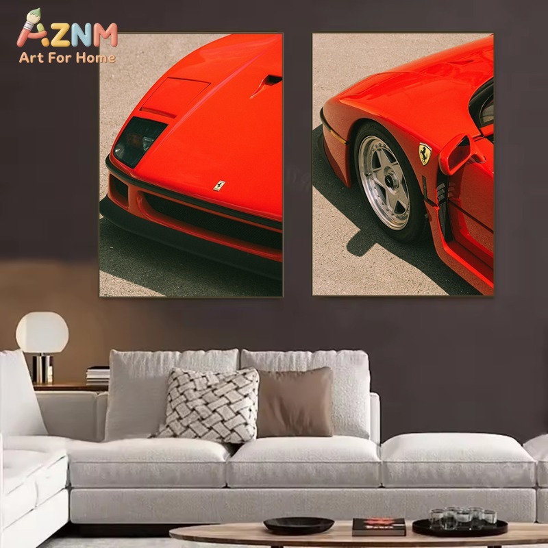 AZNM Ferrari F40 Classic Super - Watercolor Poster Print recension och pris