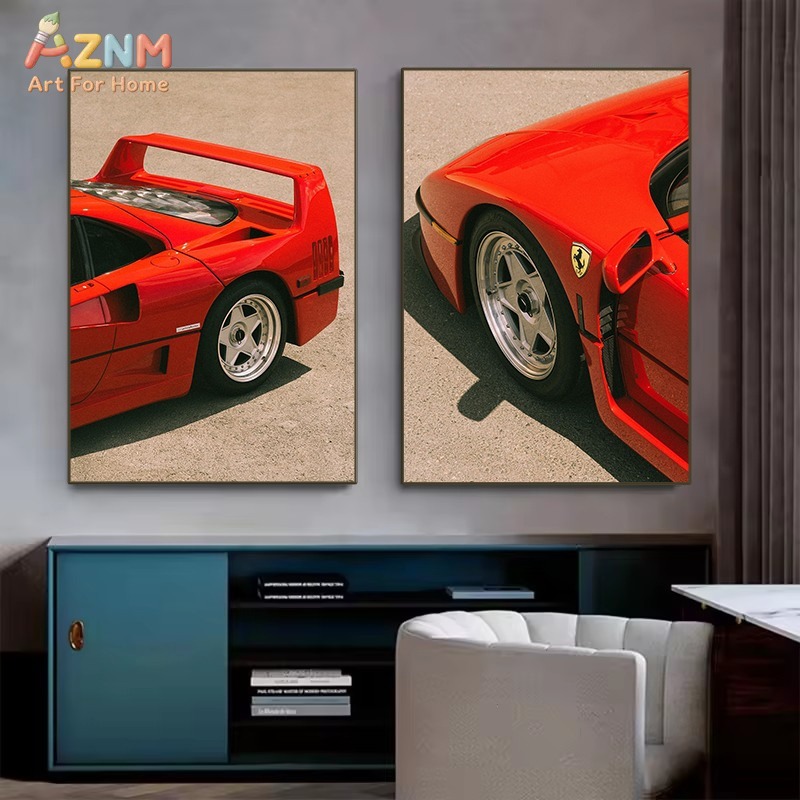 AZNM Ferrari F40 Classic Super - Watercolor Poster Print recension och pris