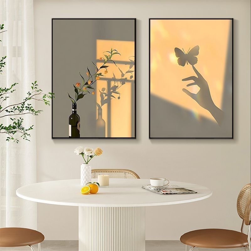 Minimalist Sunset Floral Canva - Home Decor Vase With Flowers recension och pris