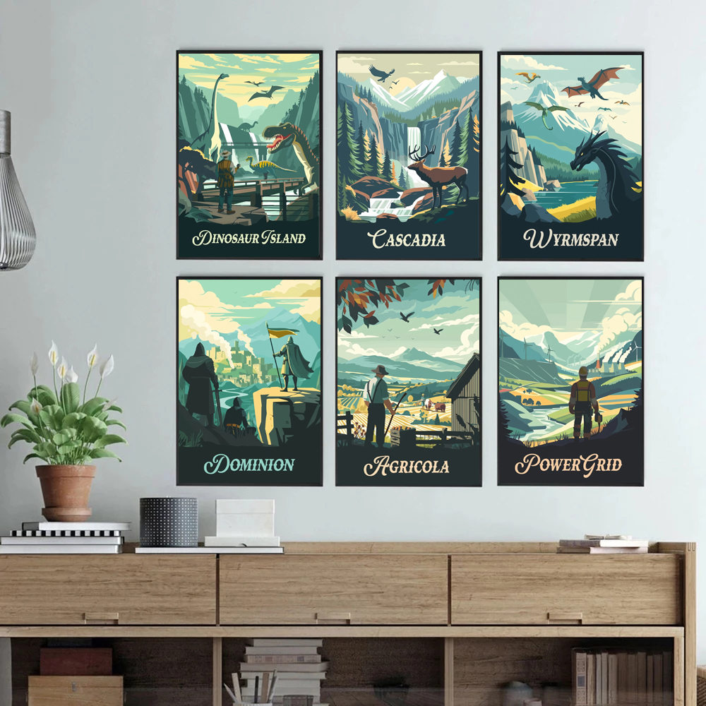 Cartoon Abstract Game Scene La - Watercolor Poster Print recension och pris