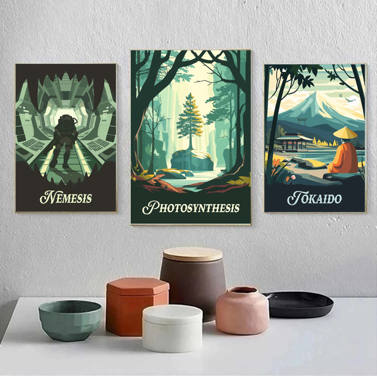 Cartoon Abstract Game Scene La - Watercolor Poster Print recension och pris