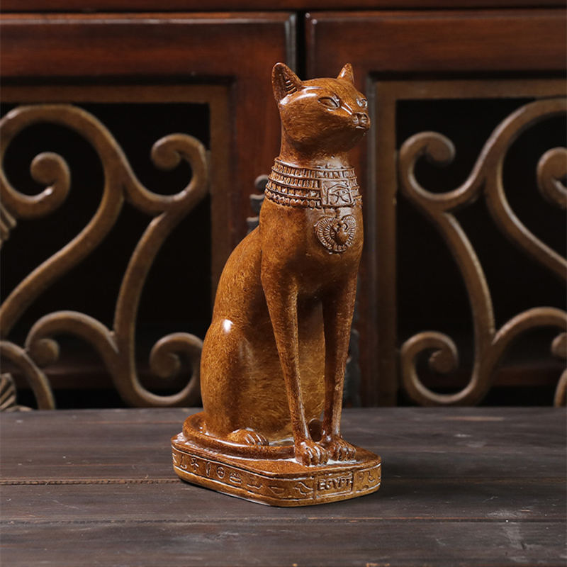 Retro Egyptian Cat Resin Statu - Home Decor Egypt recension och pris