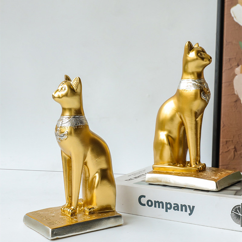 Retro Egyptian Cat Resin Statu - Home Decor Egypt recension och pris