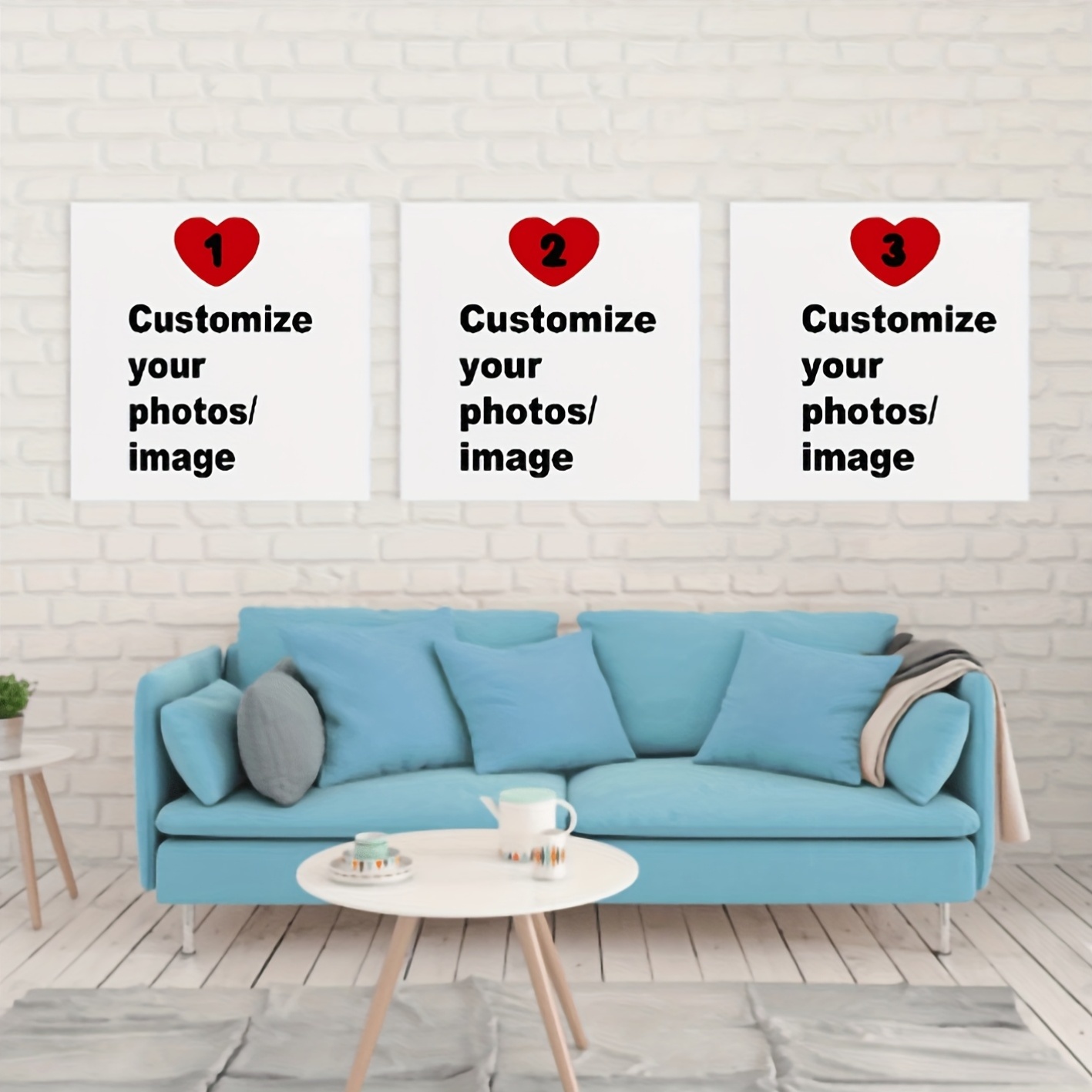 3pcs/set Custom Square Canvas  - Home Decor Wall Pictures recension och pris
