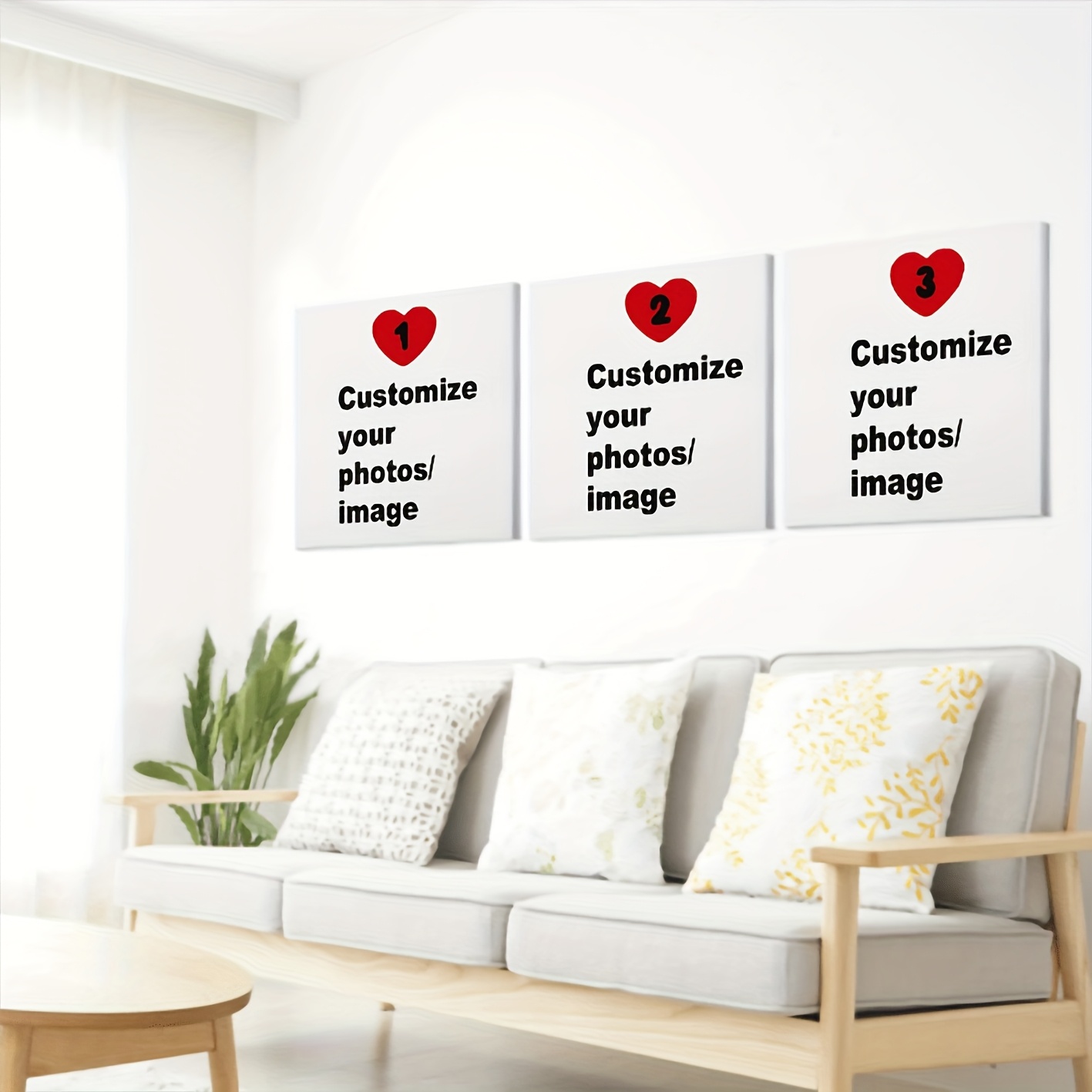 3pcs/set Custom Square Canvas  - Home Decor Wall Pictures recension och pris