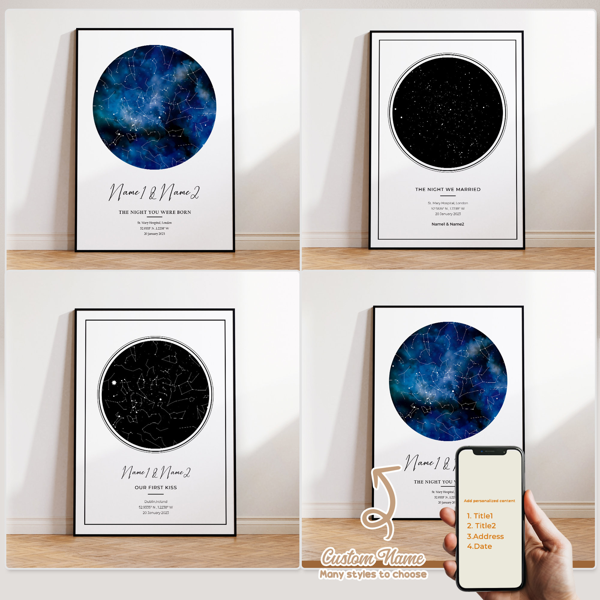 Modern Custom Personalized Nig - Home Decor Wall Pictures recension och pris