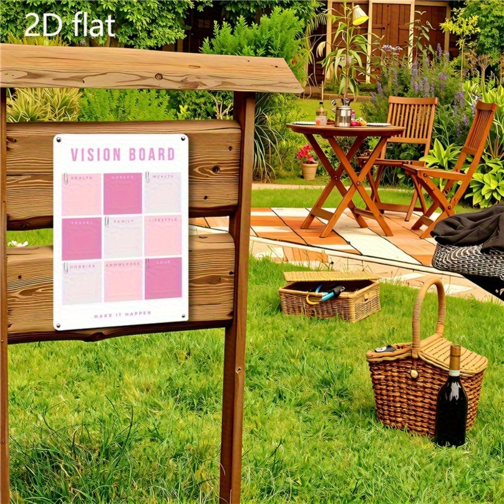 2D Flat Metal Wall Art, Pink W - Home Decor Vision Board recension och pris