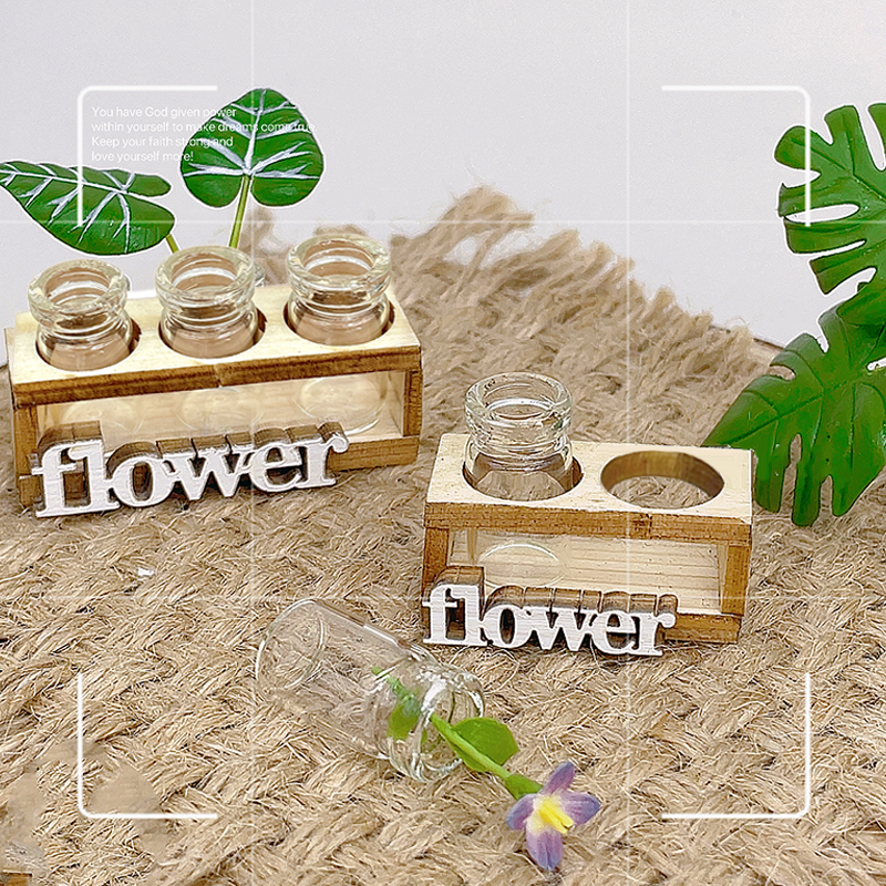 1Set 1:12 Dollhouse Miniature  - Home Decor Vase With Flowers recension och pris