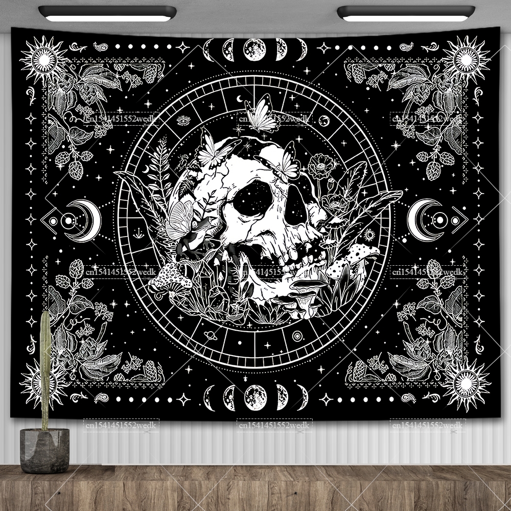 Black And White Skeleton Tapes - Aesthetic Tapestry recension och pris