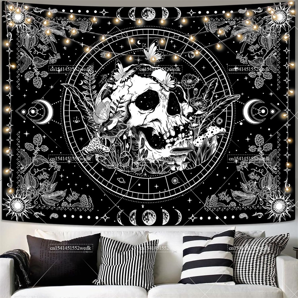 Black And White Skeleton Tapes - Aesthetic Tapestry recension och pris