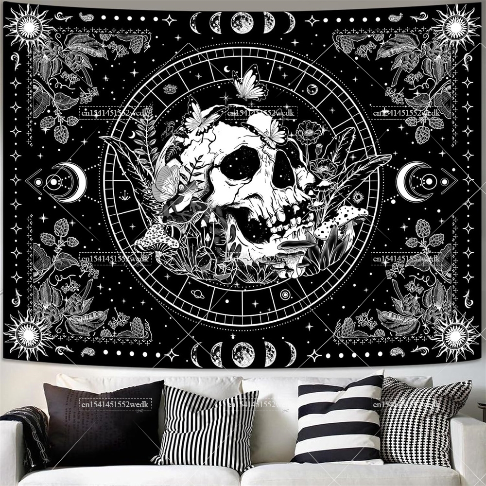 Black And White Skeleton Tapes - Aesthetic Tapestry recension och pris
