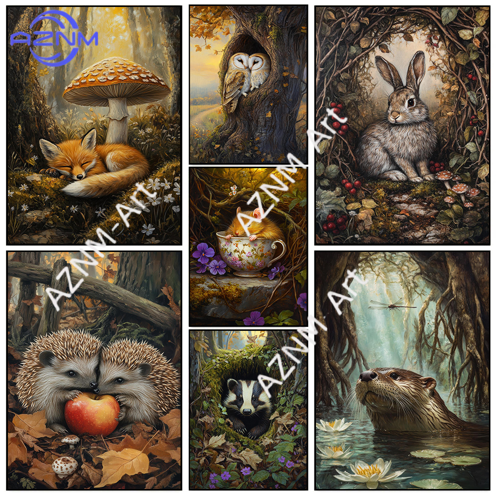Spring Autumn Forest Lovely An - Watercolor Poster Print recension och pris