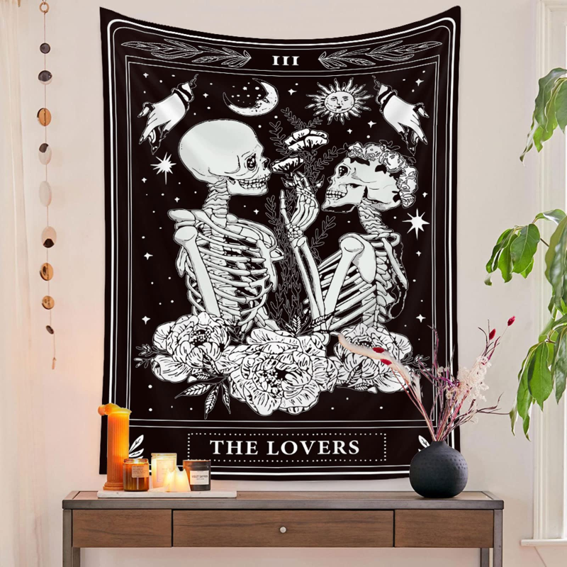 VIKAMA The Lovers Tarot Tapest - Aesthetic Tapestry recension och pris