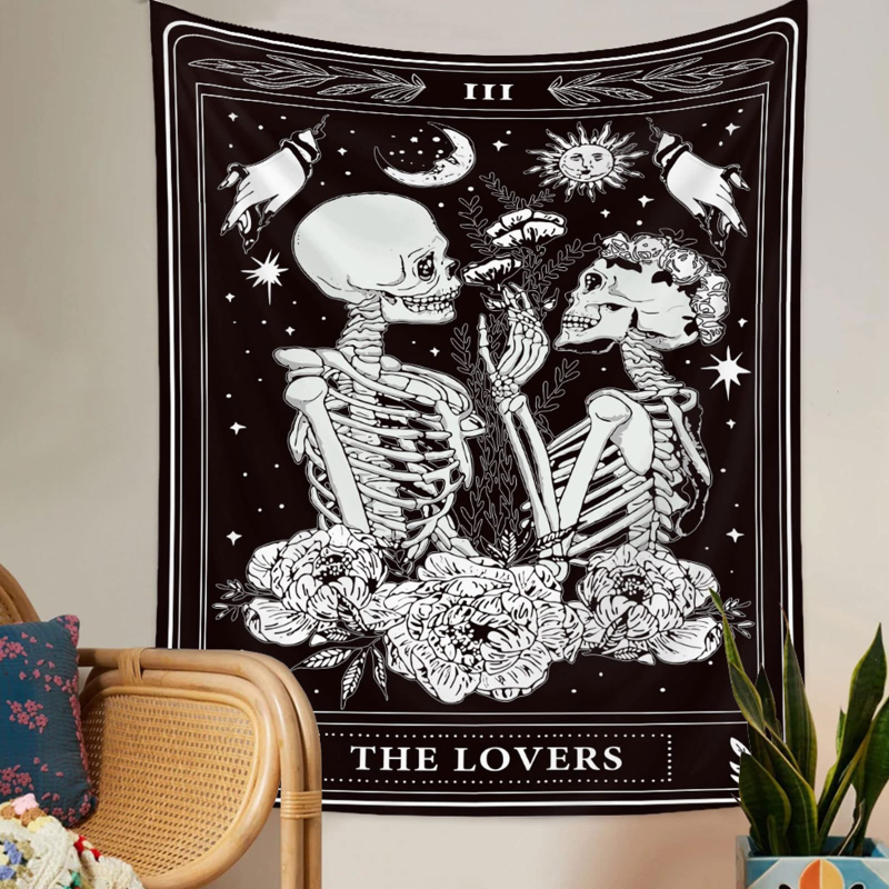 VIKAMA The Lovers Tarot Tapest - Aesthetic Tapestry recension och pris
