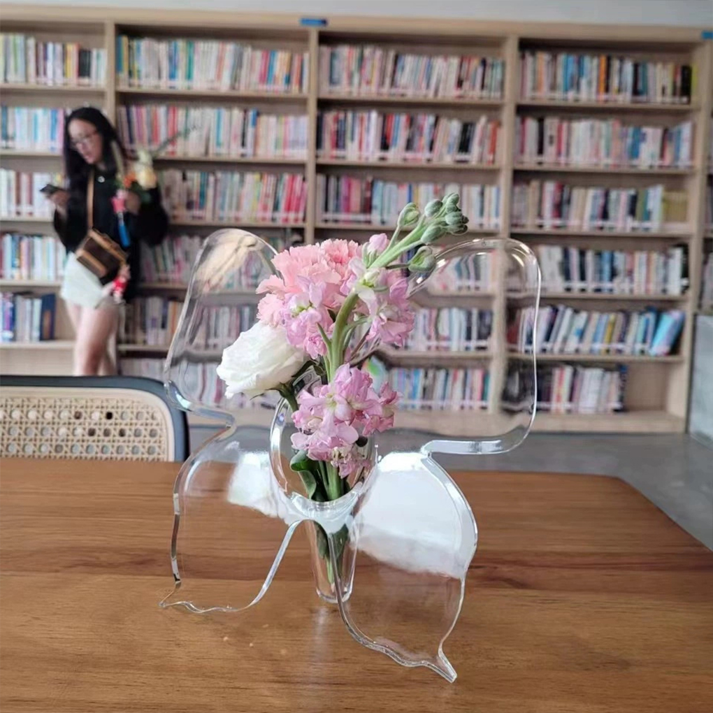 Transparent Butterfly Acrylic  - Home Decor Vase With Flowers recension och pris