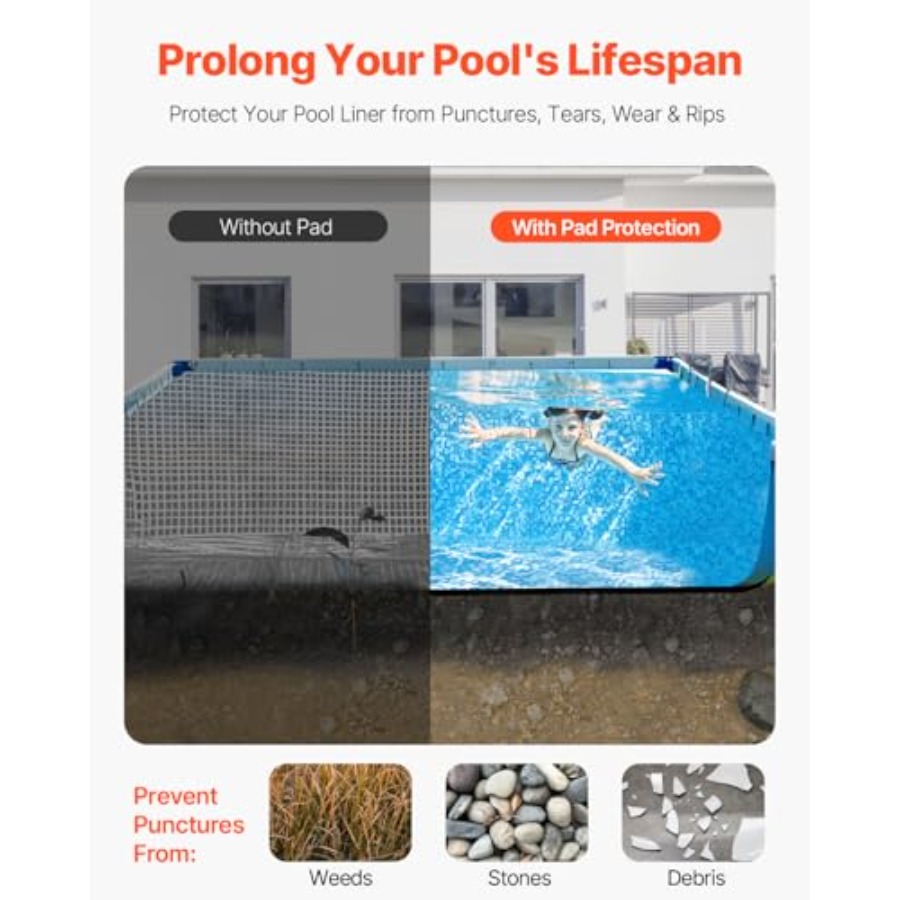 VEVOR 16' x 32' Pool Liner Pad - X Home Decor recension och pris