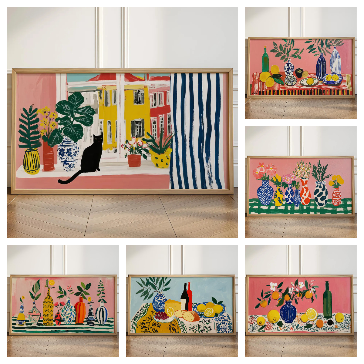 Matisse Series Abstract Black  - Home Decor Vase With Flowers recension och pris