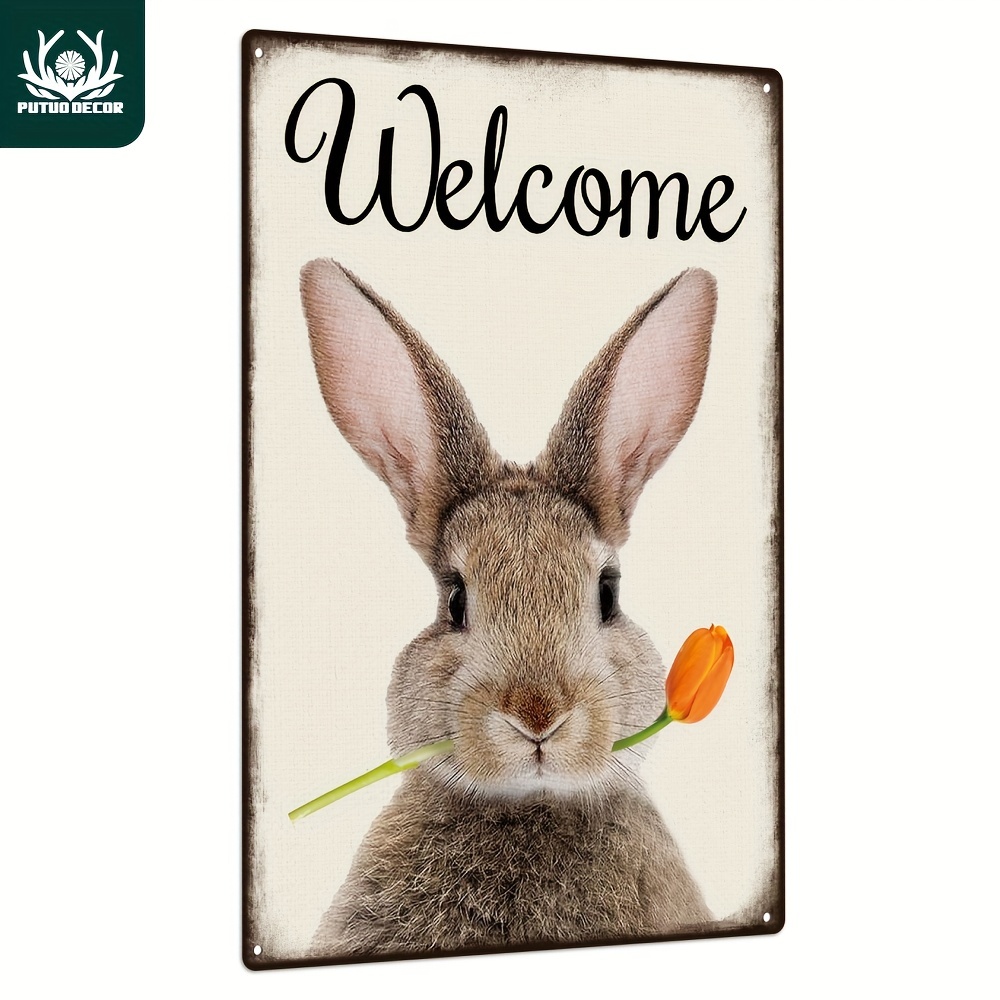 1Pc, Welcome Metal Sign, Vinta - X Home Decor recension och pris