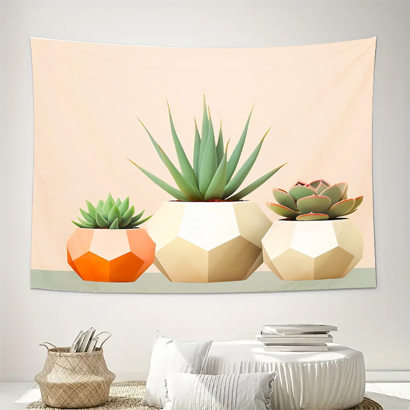 Boho Tapestry Cactus Wall Hang - Aesthetic Tapestry recension och pris