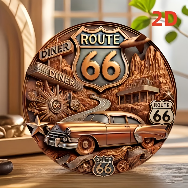 One 2D flat retro No. 66 woode - Home Decor Logo Design recension och pris