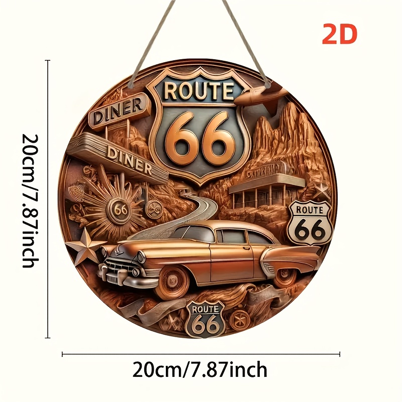 One 2D flat retro No. 66 woode - Home Decor Logo Design recension och pris