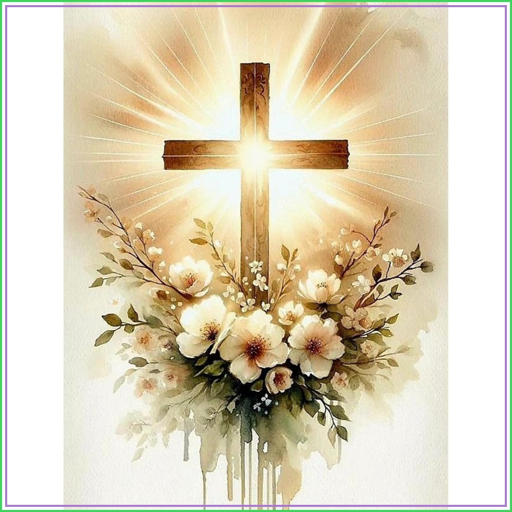 Religious Cross Diamond Art Ki - Home Decor Free Images recension och pris