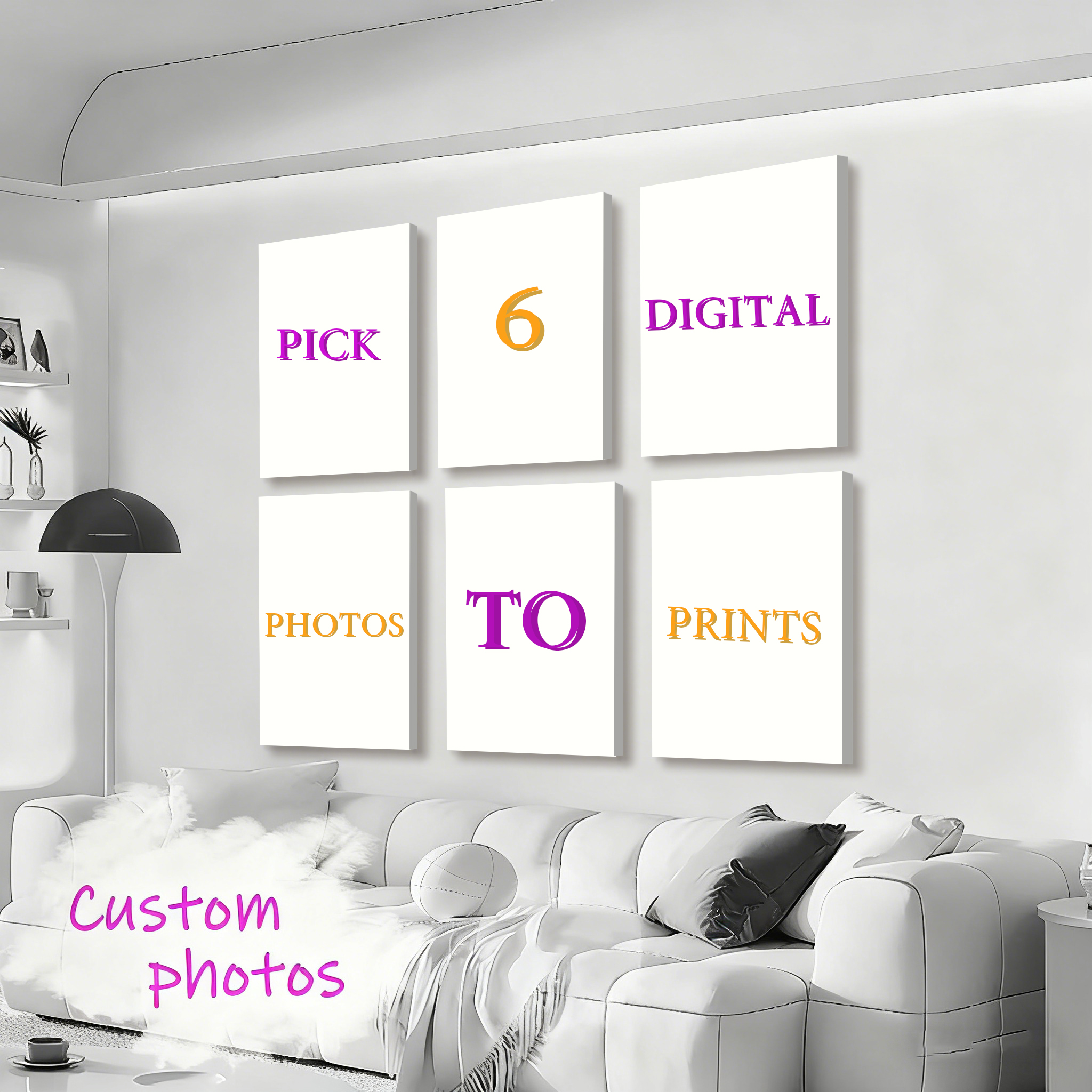 6pcs/set Custom Canvas Prints  - Home Decor Wall Pictures recension och pris