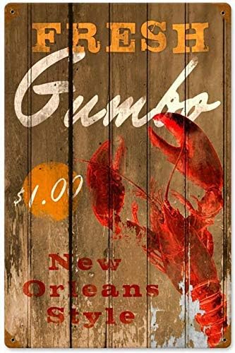 Tin Sign Vintage Chic Art Deco - Home Decor New Orleans recension och pris