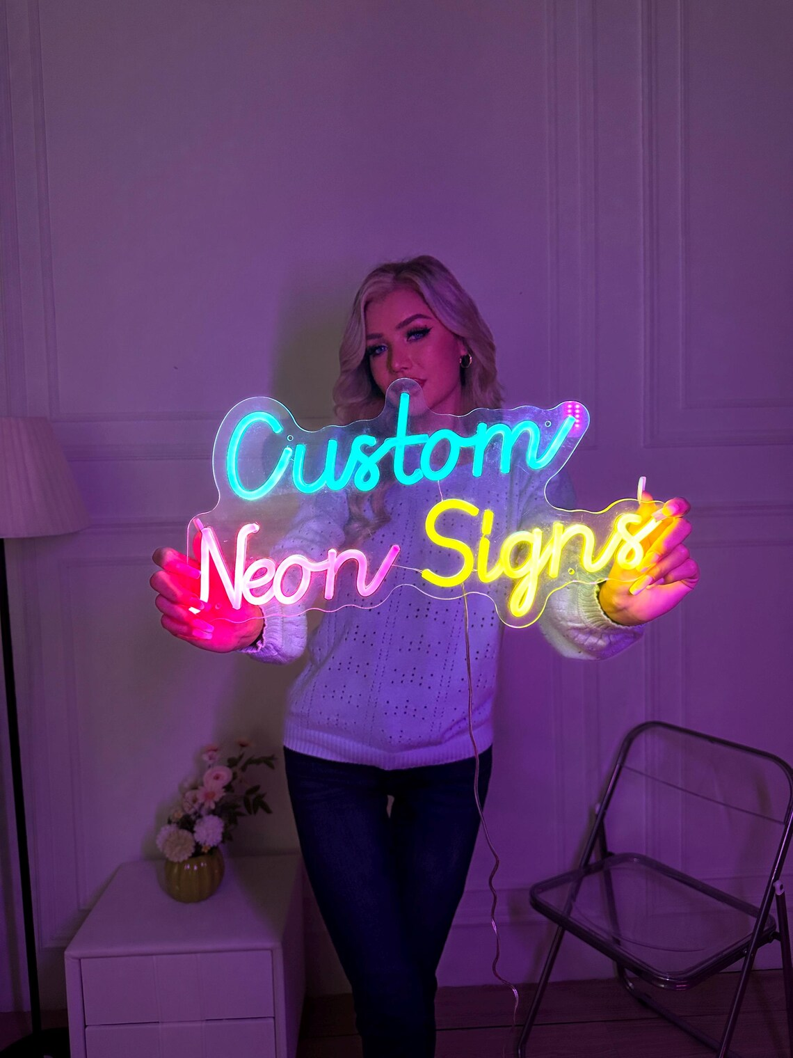 Custom Neon Sign Personalized  - Home Decor Logo Design recension och pris